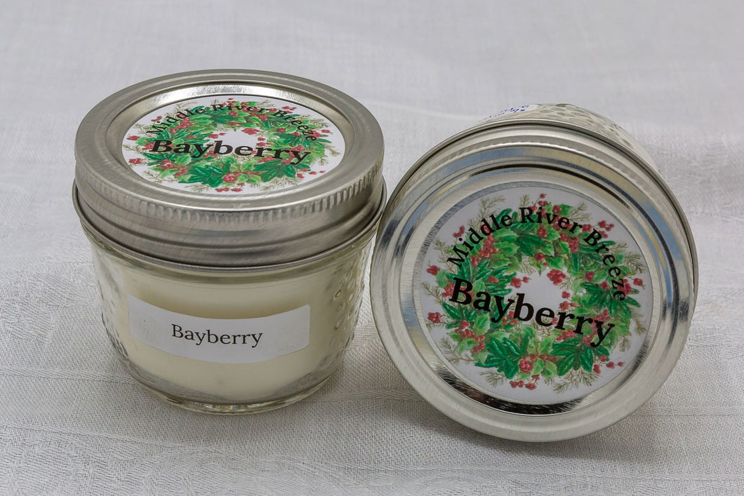 4 oz Mason Jar Soy Wax Candle-Bayberry