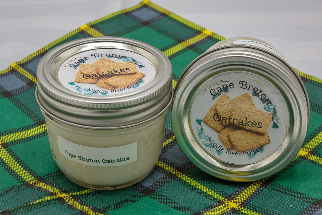 4 oz Mason Jar Soy Wax Candle-Cape Breton Oatcakes