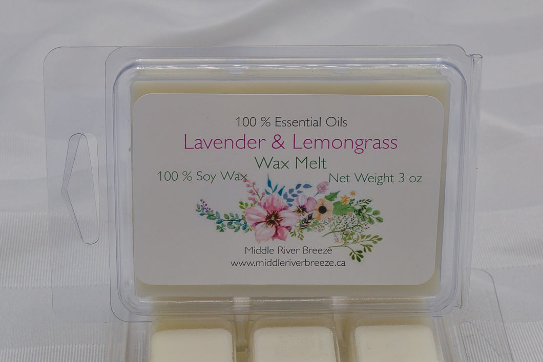 3 oz Soy Wax Melt-Lavender & Lemongrass Essential Oils