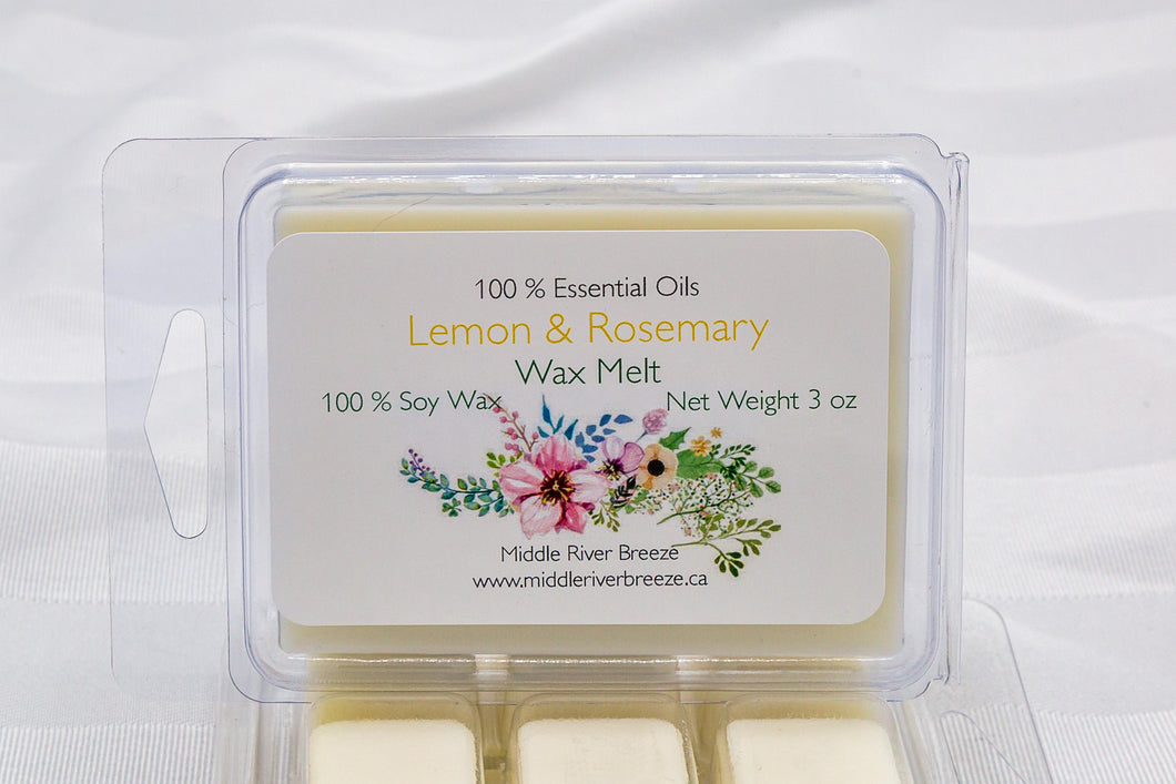 3 oz Soy Wax Melt-Lemon & Rosemary Essential Oils