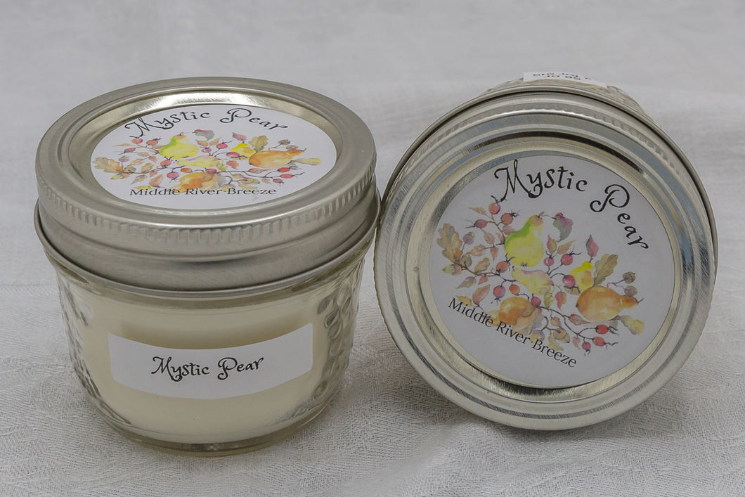 4 oz Mason Jar Soy Wax Candle-Mystic Pear