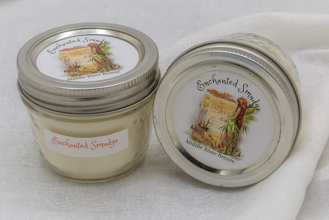 4 oz Mason Jar Soy Wax Candle-Enchanted Smudge