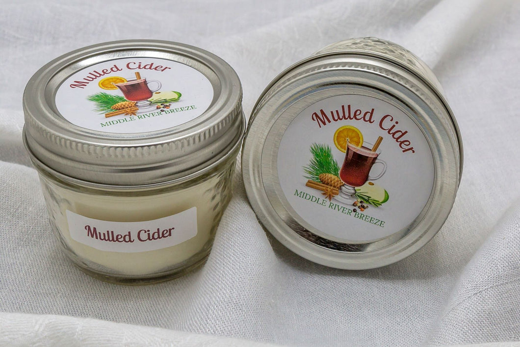 4 oz Mason Jar Soy Wax Candle-Mulled Cider